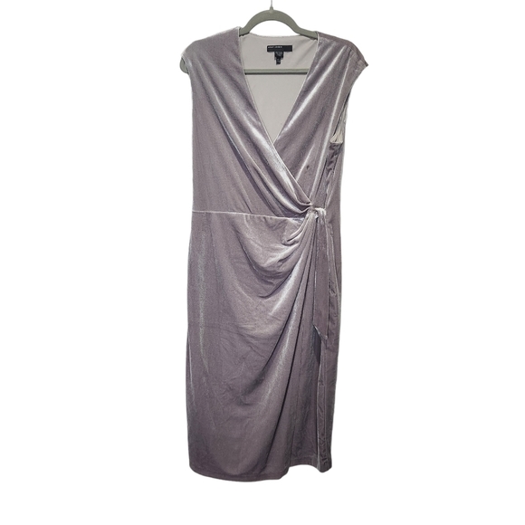 Elegant Silver Wrap Dress - Picture 1 of 6